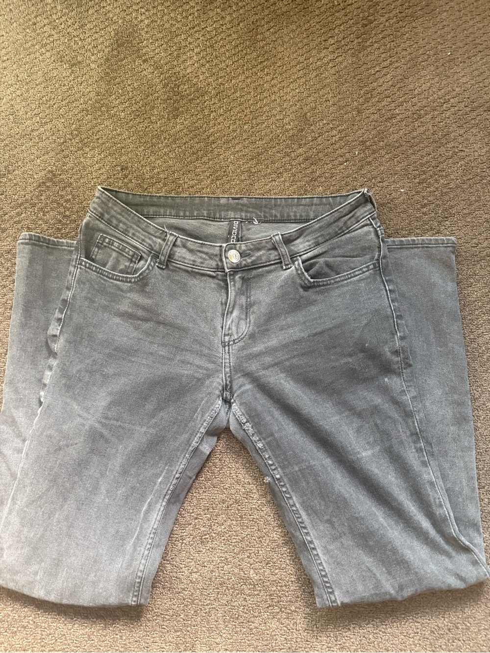 H&M Women's Washed Grey Flared Jeans